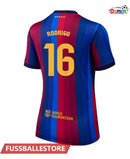 Günstige Barcelona Rodri Hernandez #16 Heimtrikot Damen 2026-27 Kurzarm